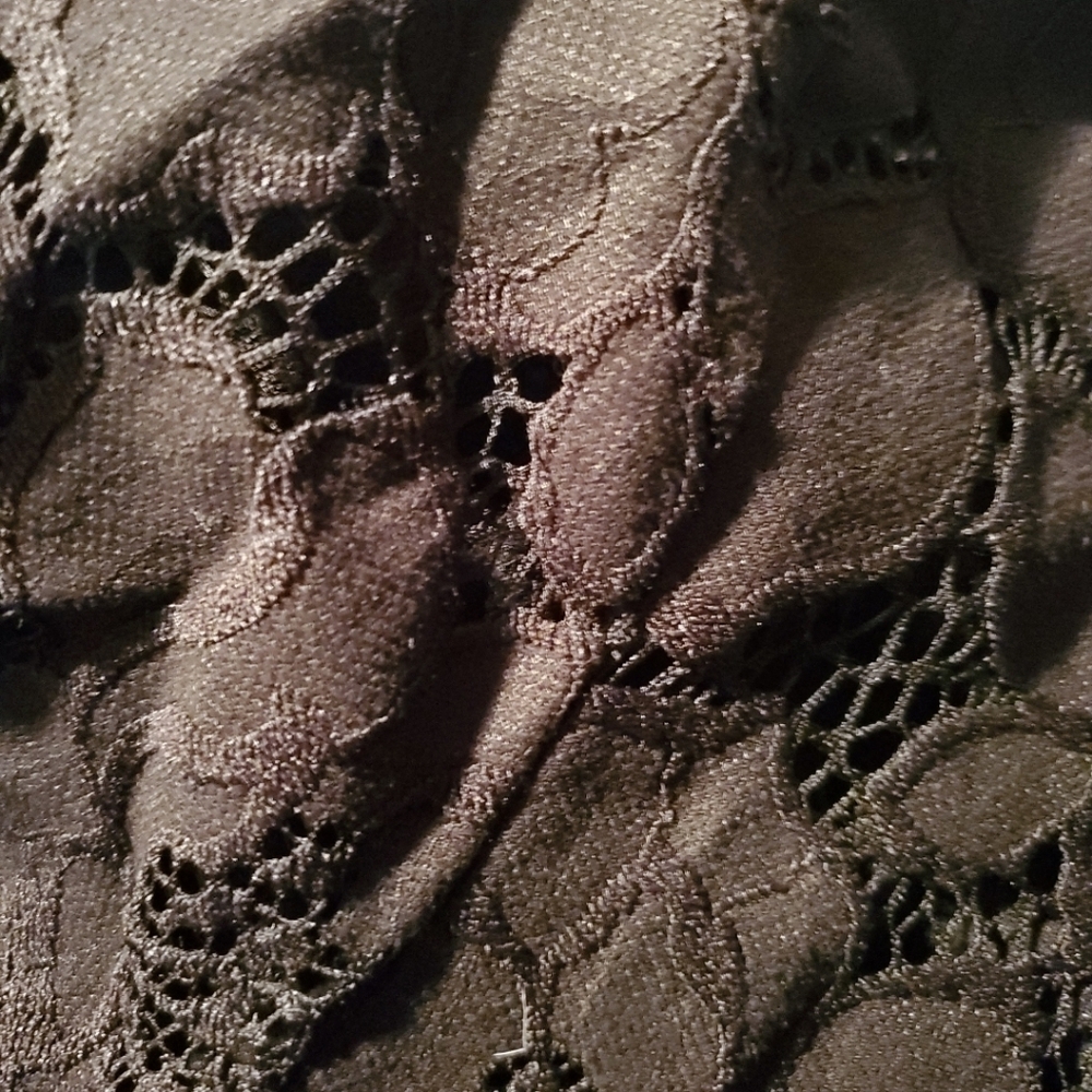 Marc New York Black Lace Button-Up Shirt / Size Med. Long Sleeve - Picture 7 of 16